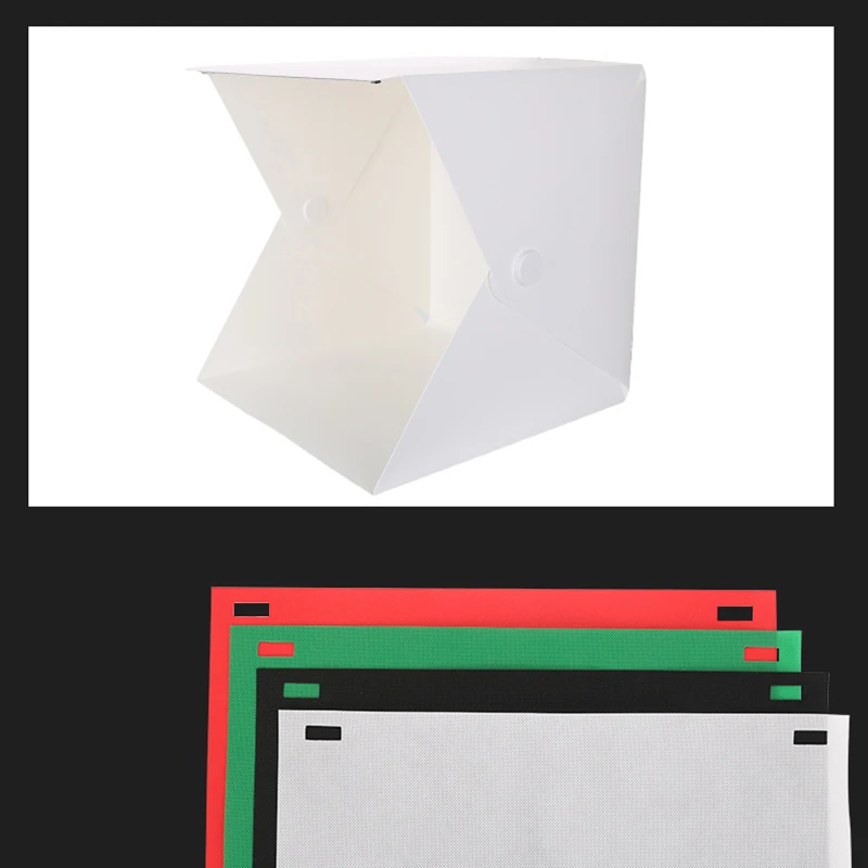 Baolyda Новый 40*40 см 2 светодиодный фотостудия портативный складной лайтбокс с 4