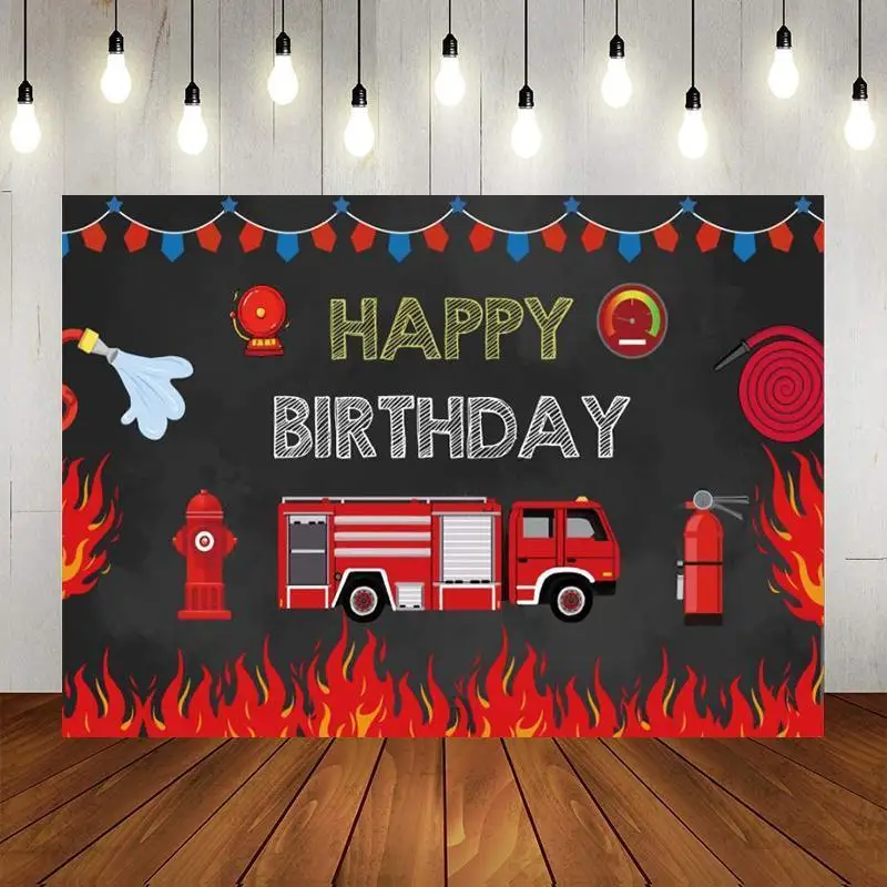 Маленький пожарный серии мультфильм фон для дня рождения маленьких мальчиков