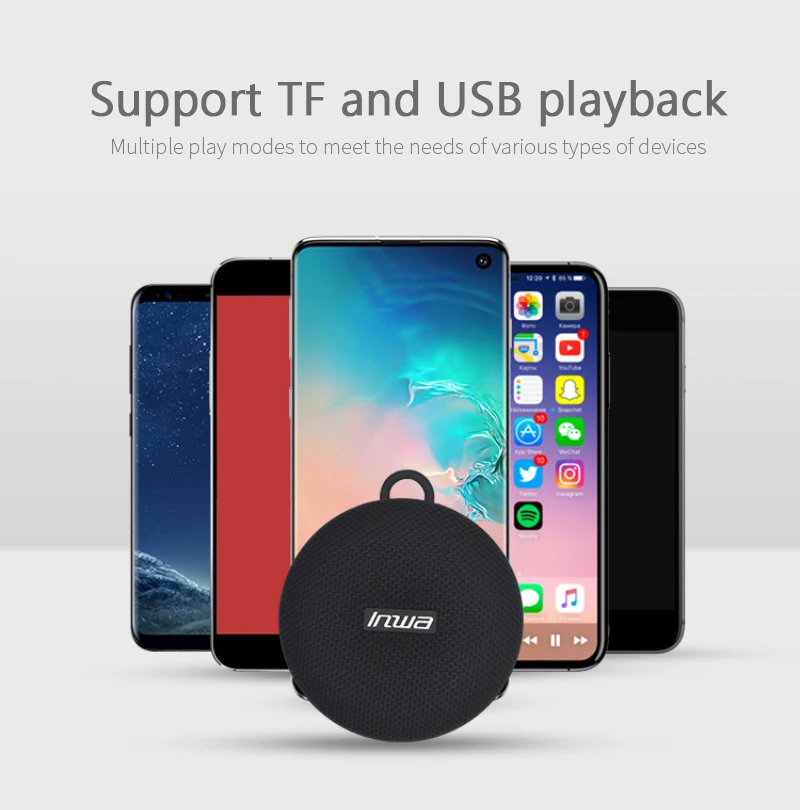 INWA MZ-360 Wireless Bluetooth Bicycle Portable Speaker TF USB IPX7 Waterproof And Drop-proof For Outdoor Music Sound Bike Mount |