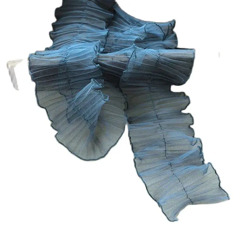 1 м плиссированная кружевная ткань для шитья свадебных принадлежностей 10 см