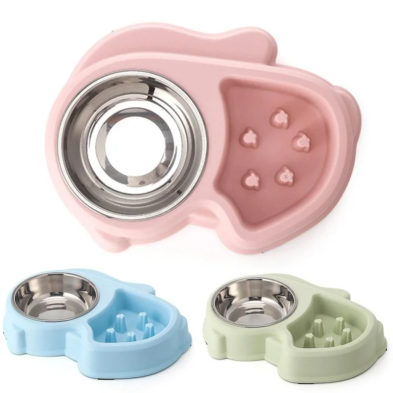 Миска для еды собак и домашних животных двойная миска замедления нескользящая