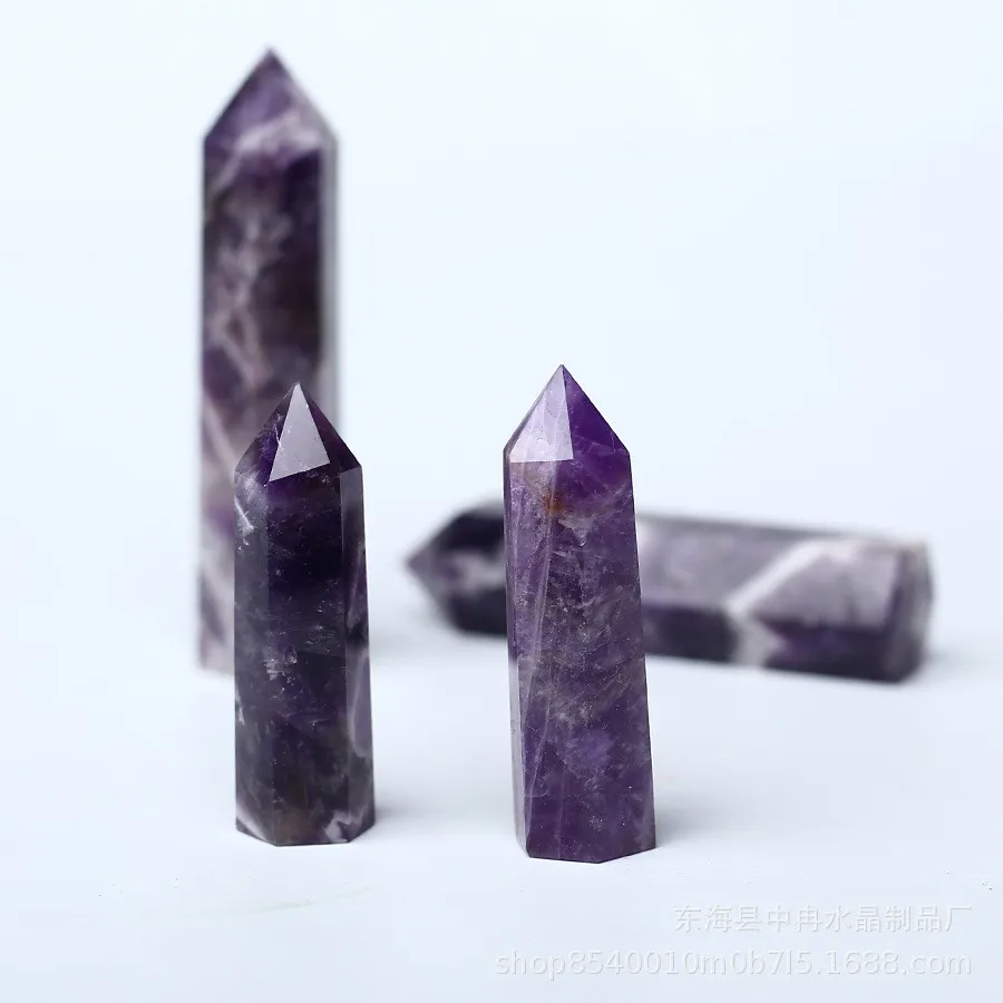 Натуральный гексагональный Хрустальная колонна флюоритовый кварц хрустальный