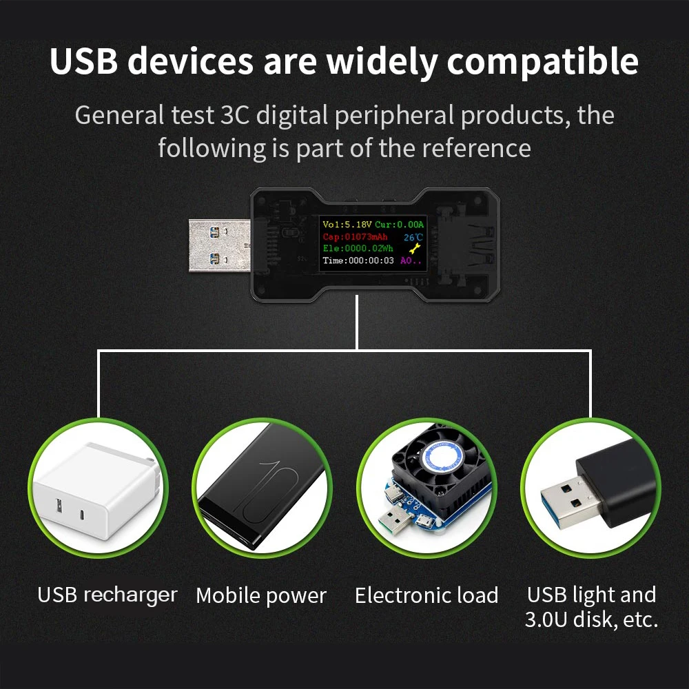 FNB18 USB тестер цветного экрана DC Цифровой вольтметр Амперметр измеритель тока
