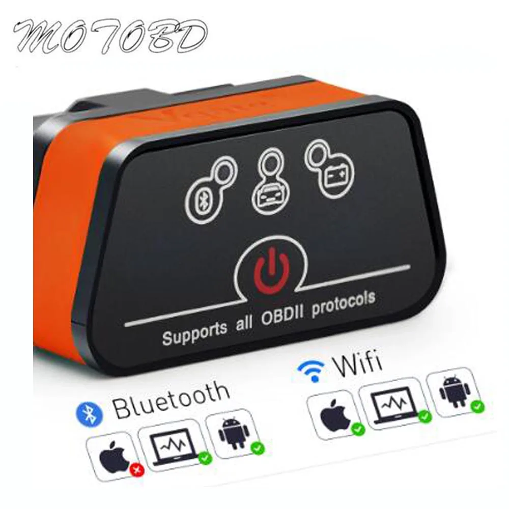 Диагностический инструмент Vgate ICar 2 ELM327 Wifi/Bluetooth OBD2 для IOS IPhone/Android Icar2 Bluetooth Wi Fi ELM 327