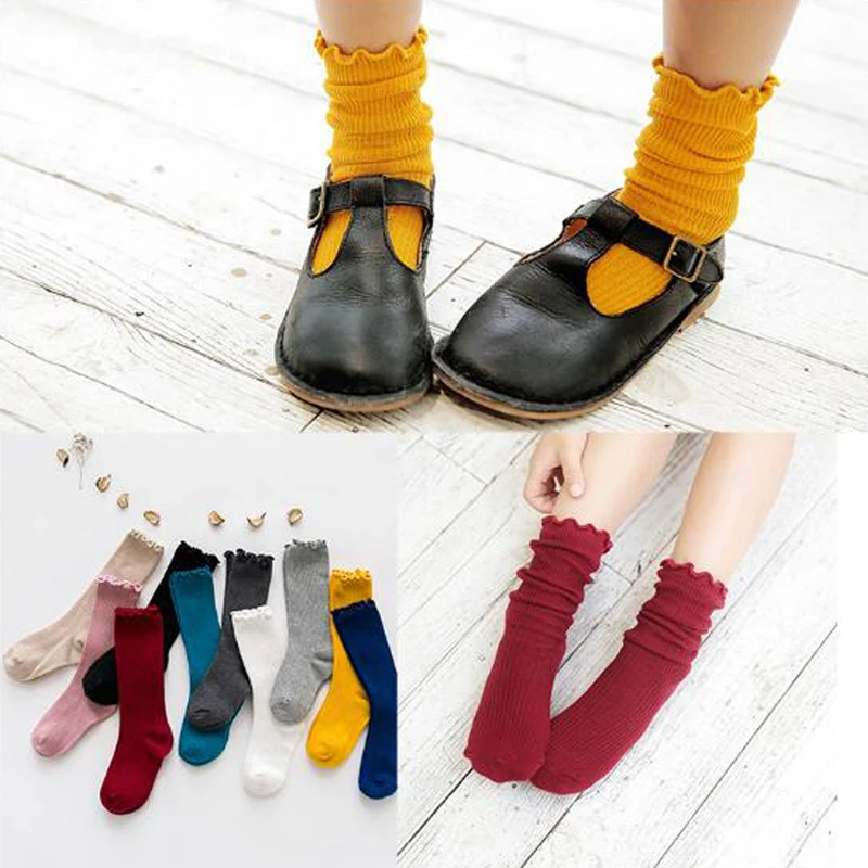 Милые хлопковые свободные кружевные носки в стиле Харадзюку ретро Осень