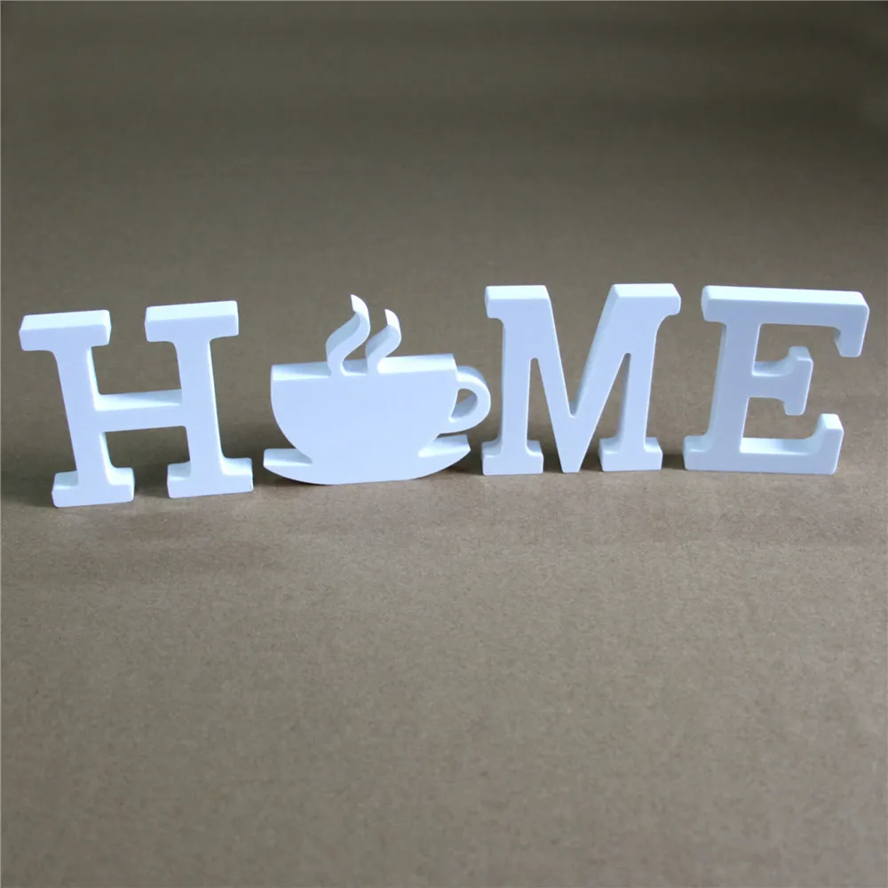 Деревянные буквы с белым алфавитом для самостоятельной сборки украшения свадьбы