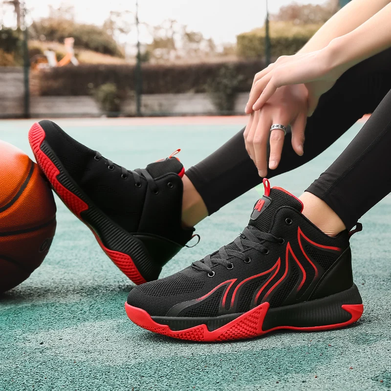 

New black and red toe Air Force One high-top basketball shoes Venom combat boots casual sports shoes lightweight running shoes