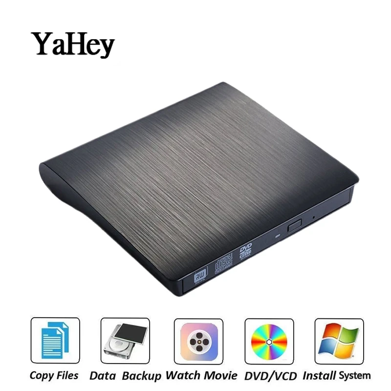 usb drive Внешний DVD/CD RW привод горелки оптический USB2.0 DVD писатель рекордер CD/DVD rom плеер для ноутбука Настольный Macbook Pro с Windows - Цвет: usb drive