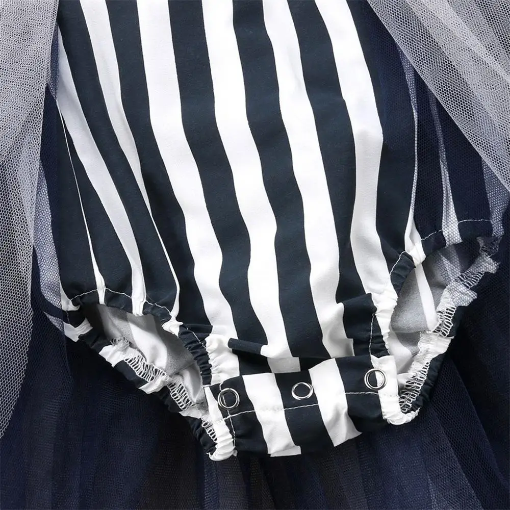 Платье для малышей на Хэллоуин Vestido платье в полоску без рукавов с рисунком