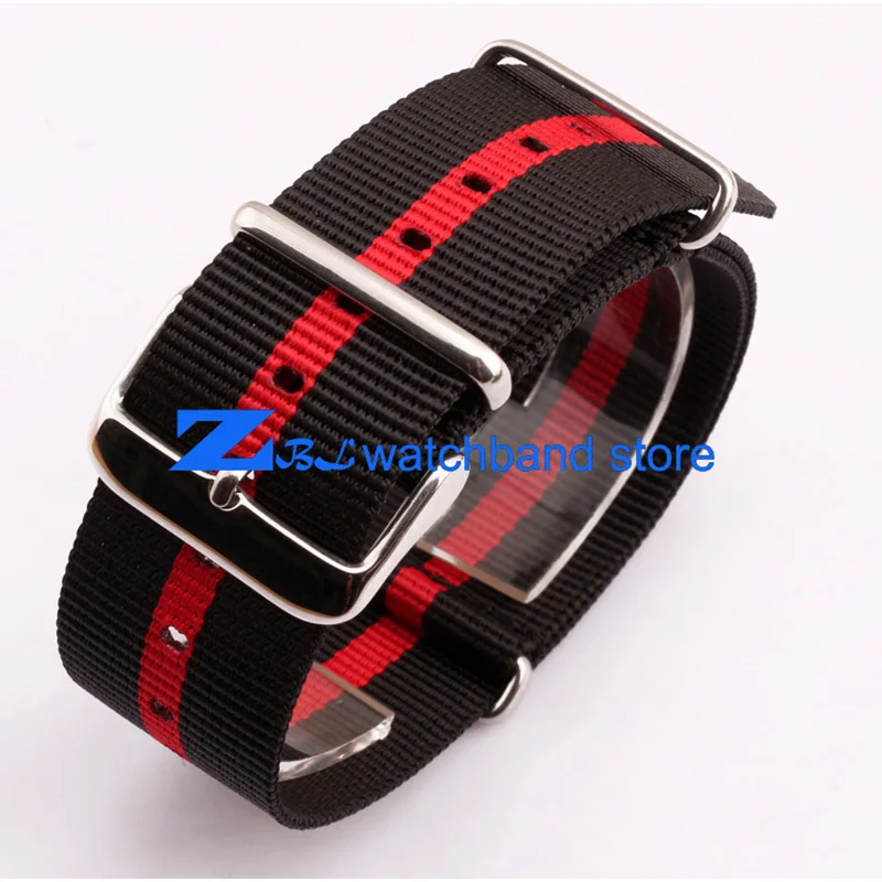 Нейлоновый ремешок для часов со стальной пряжкой. Водонепроницаемые ремешки