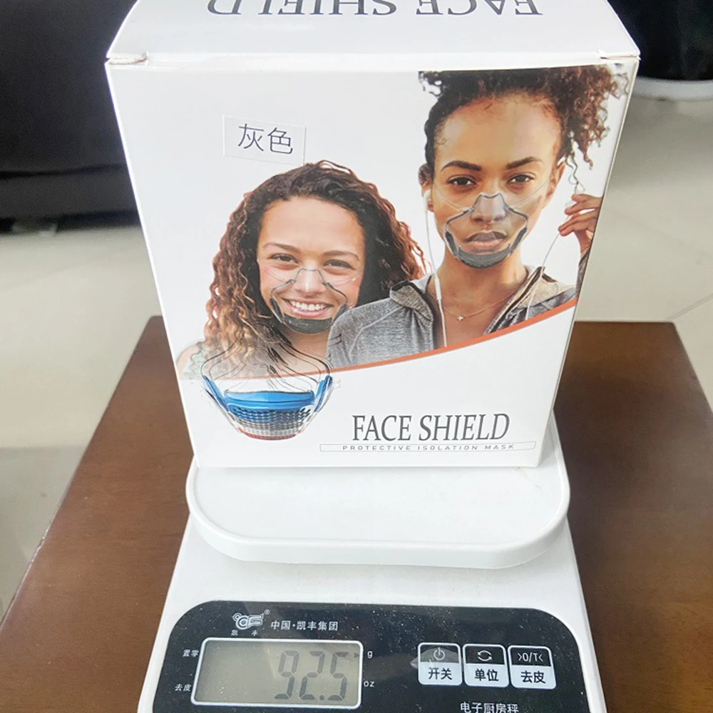 

Transparent Face Shield Reusable Dustproof Clear Visible Mask Combine Plastic Face Mask Protective Mascarillas Anti-spray