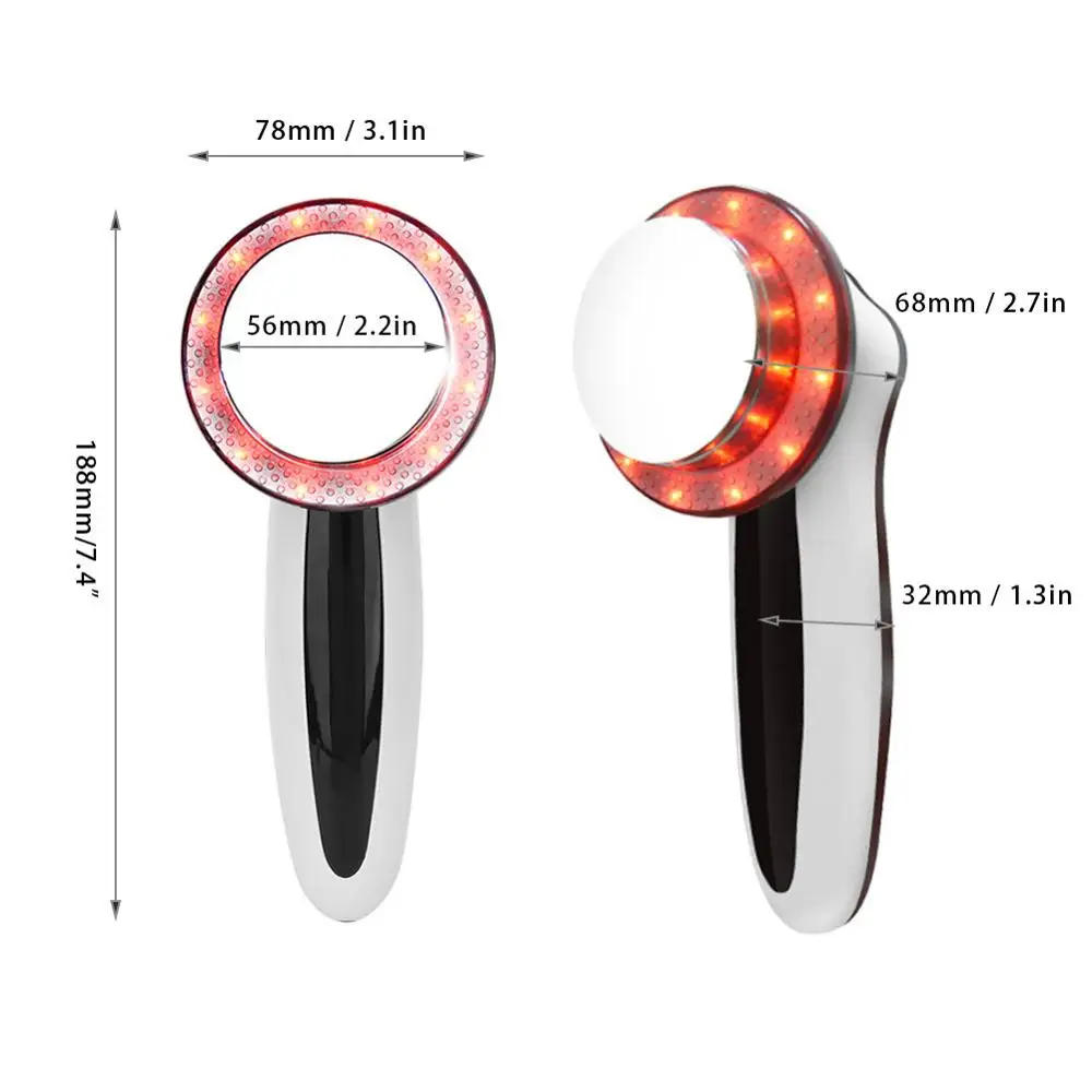 Goede 3 Soorten Zes-In-een Gezicht Vorm Vormgeven Apparaat Led Ultrasone Kleur Licht Verstevigende Body Shaping Lichaam Ems Massage Schoonheid Apparatuur