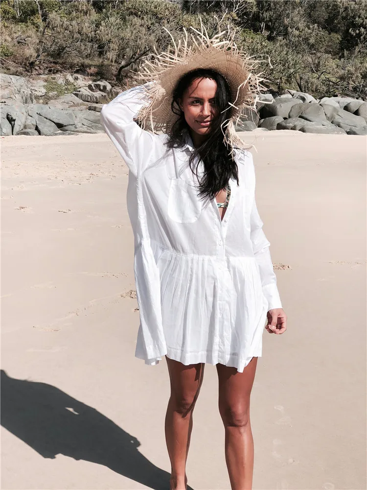 Накидка на бикини кружевной вязаный купальник Пляжное платье женская летняя