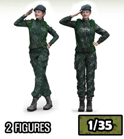 

1/35 Resin Model Figure GK ,2 Figure , Unassembled and unpainted kit