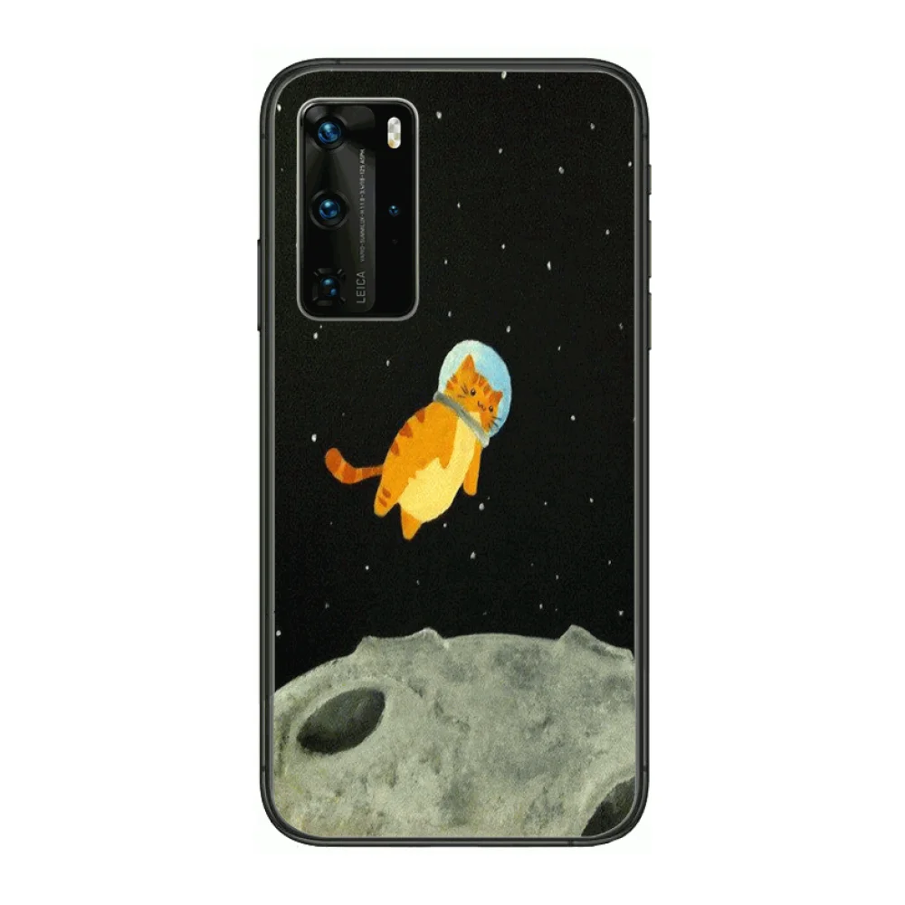 

Personality Matte Art Phone Case For Huawei P 40 30 20 10 Lite Smart Z Pro Black Etui Coque Painting Hoesjes comic fashion