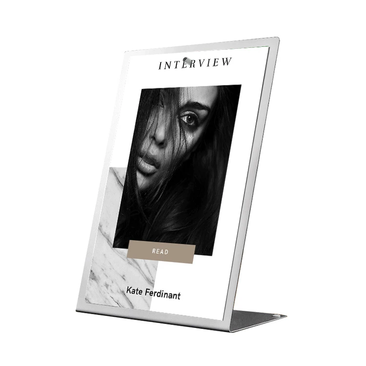 A4 металлический держатель для этикеток L образной формы в простом стиле с