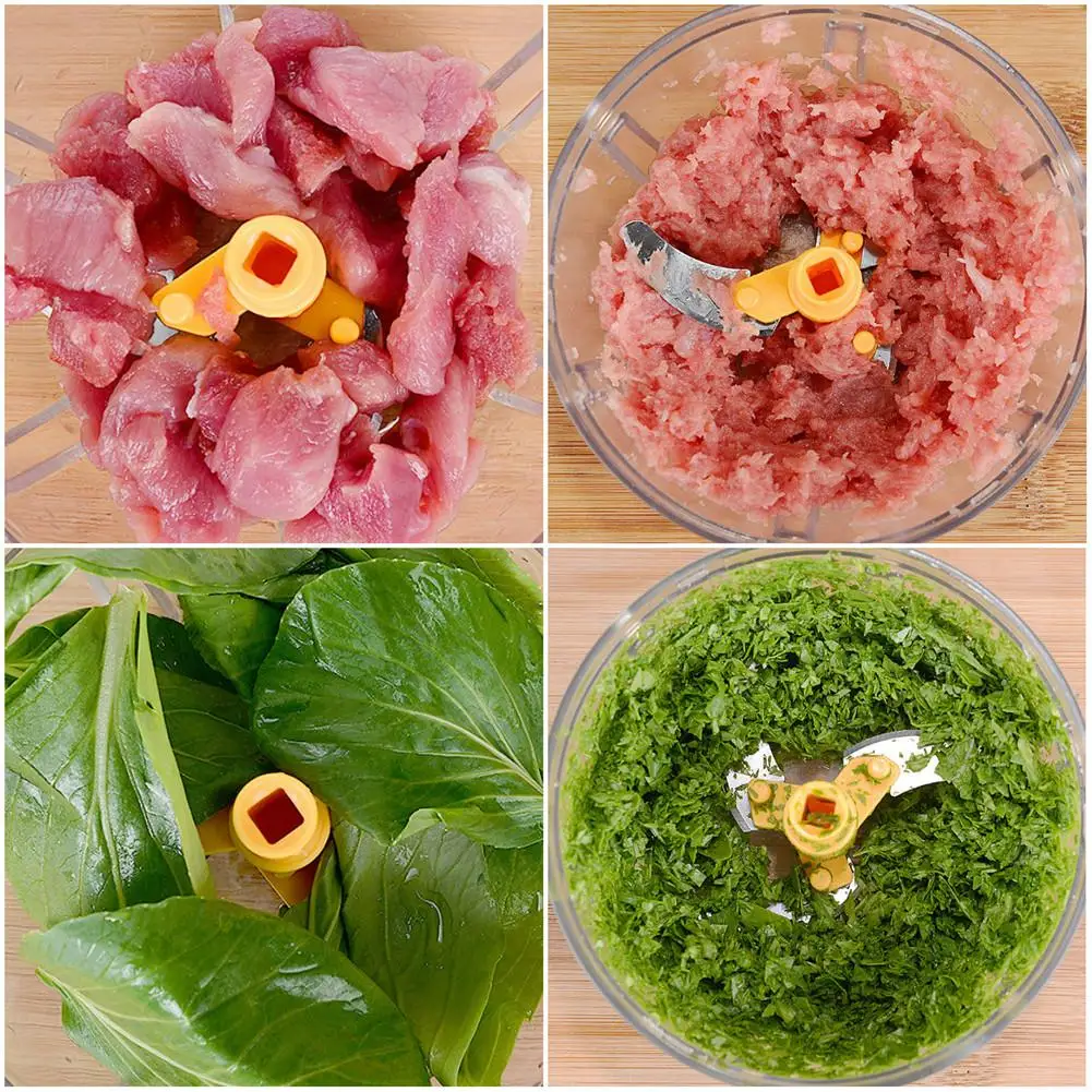 Ручной измельчитель для овощей с 3 лезвиями ручной чеснока кухонный