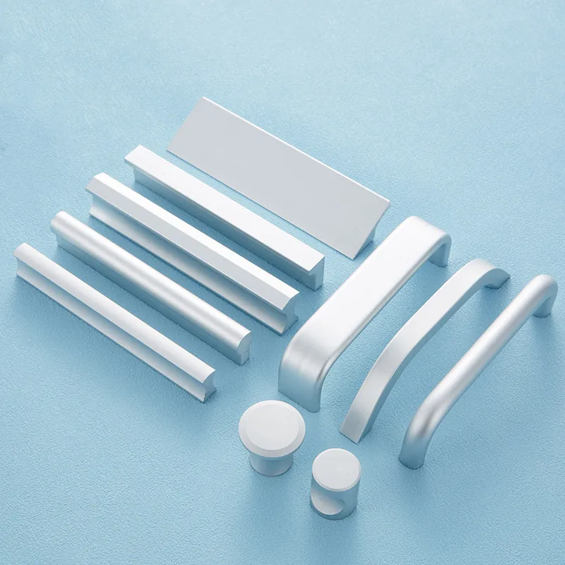 Космические алюминиевые серебряные для шкафа ручки американский стиль кухонный