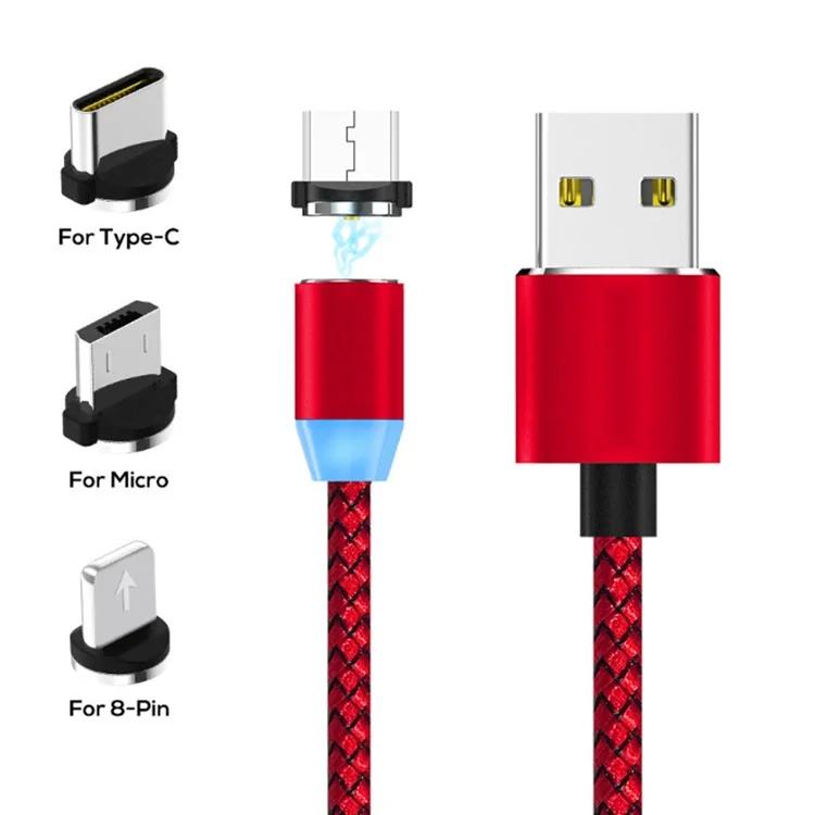 Магнитный USB кабель для подключения к сети Huawei Samsung Type C зарядки Micro мобильный