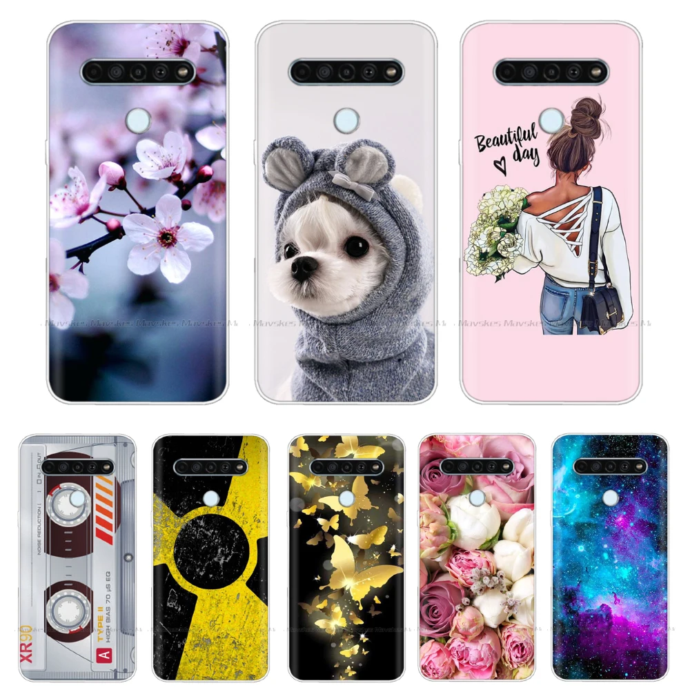 Чехол для телефона LG K61 чехол из мягкого ТПУ с мультипликационным принтом задняя