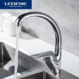 Классический смеситель LEDEME L5940, кухонный кран с одной ручкой, для холодной и горячей воды, крепление на раковину