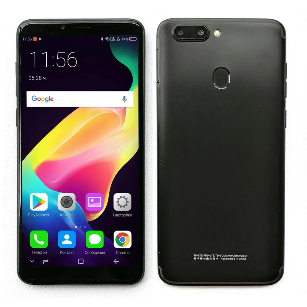 Face ID Touch SANTIN R15S 18:9 6 0 &quotСупер смартфон с большим экраном 2 Гб ОЗУ 16 ПЗУ две Sim-карты
