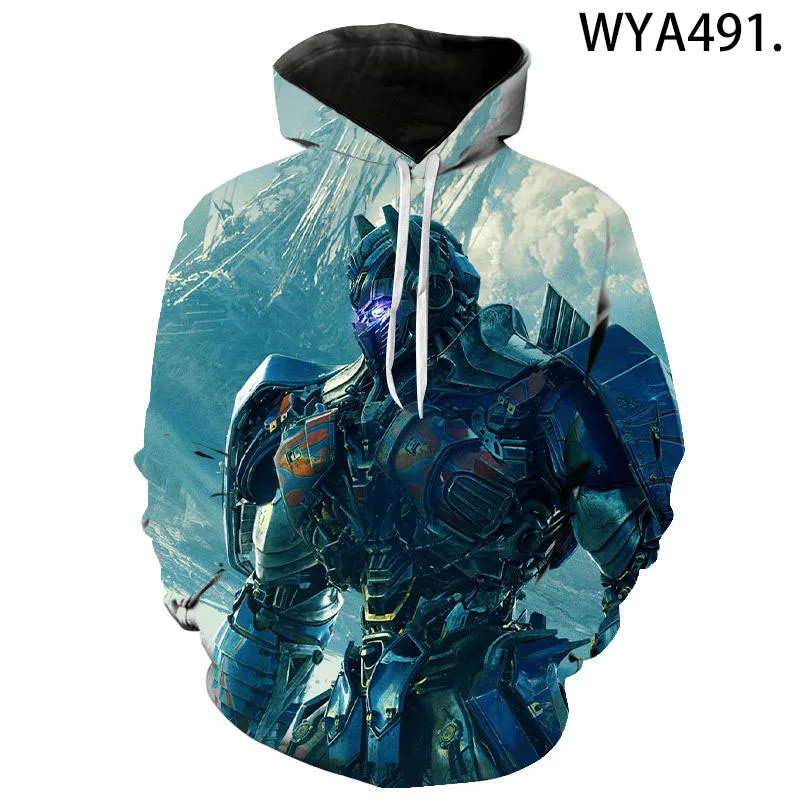 

New Fashion Transformers Boy Girl Kids Long Sleeve Sweatshirts 3D Printed Hoodies Pullover Men Women Children Streetwear Jacket