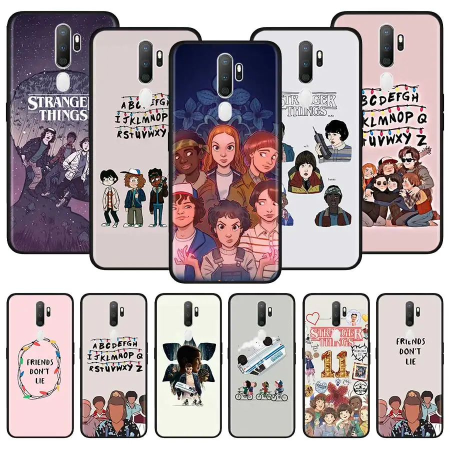 

Stranger Things Case For Oppo A7 A5 A9 A52 A72 A92 Find X3 X2 Lite Ace A53 Reno5 Pro+ 5G A32 A73 A93 A33 Cover Coque Funda