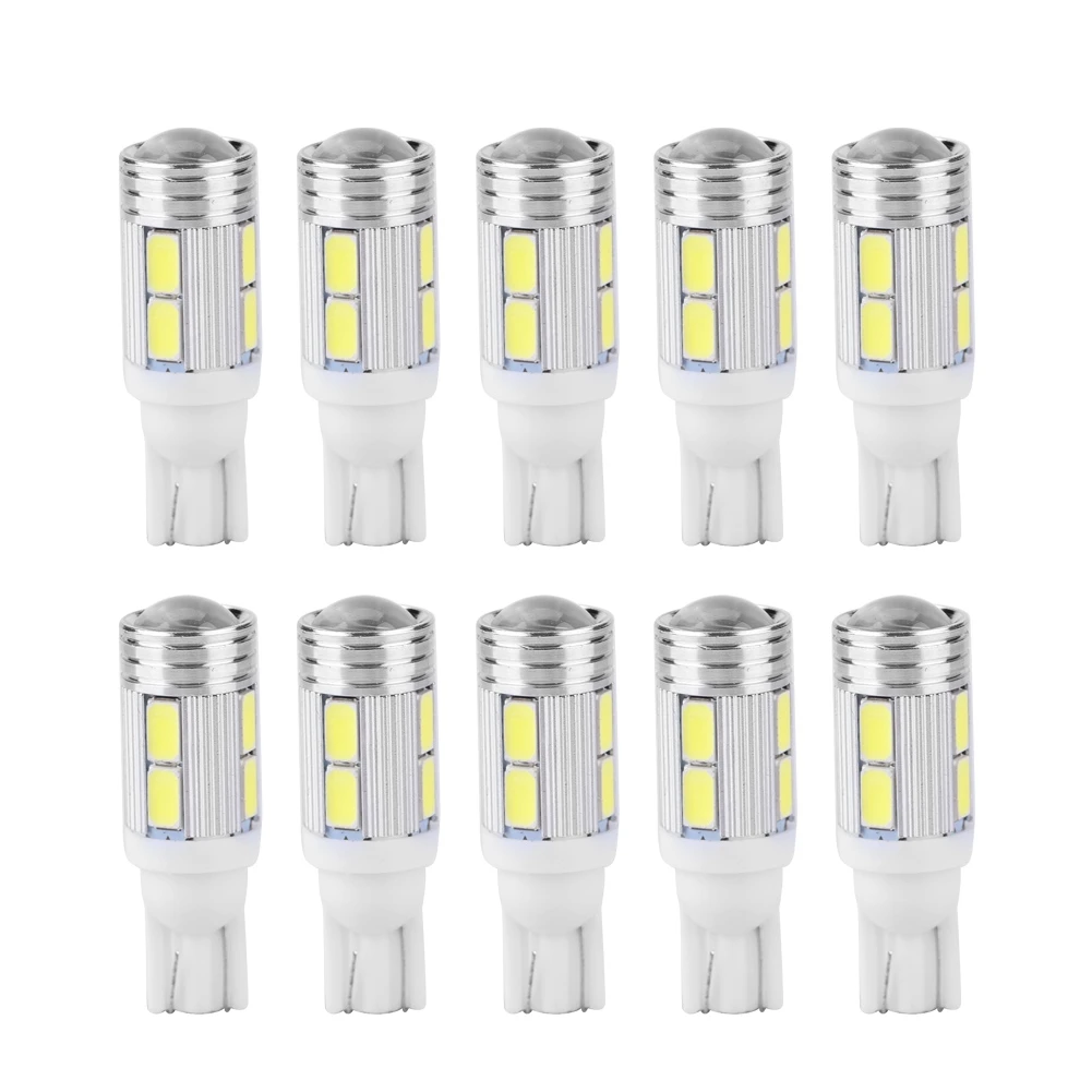 

10pcs T10 5630 10LED Car LED Wedge Width Lamp Reading Light License Plate Lighgt Bulb