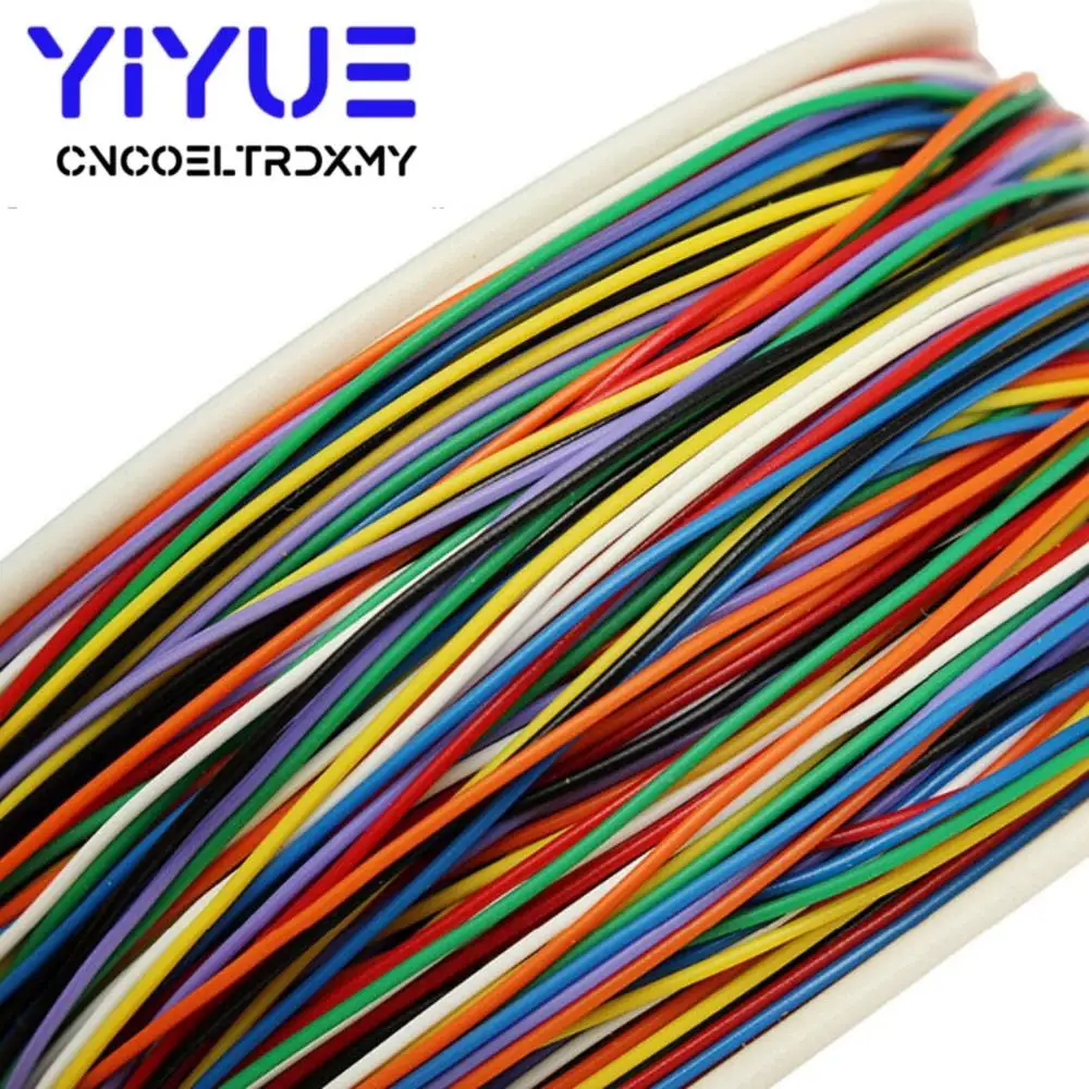 Один рулон 8 цветов 30AWG провод для обмотки проводов луженая медь твердая изоляция