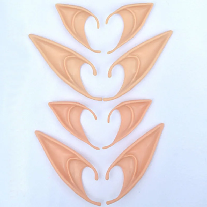 1 пара праздника Хэллоуин вечерние мягкого латекса фея с острым носком принт