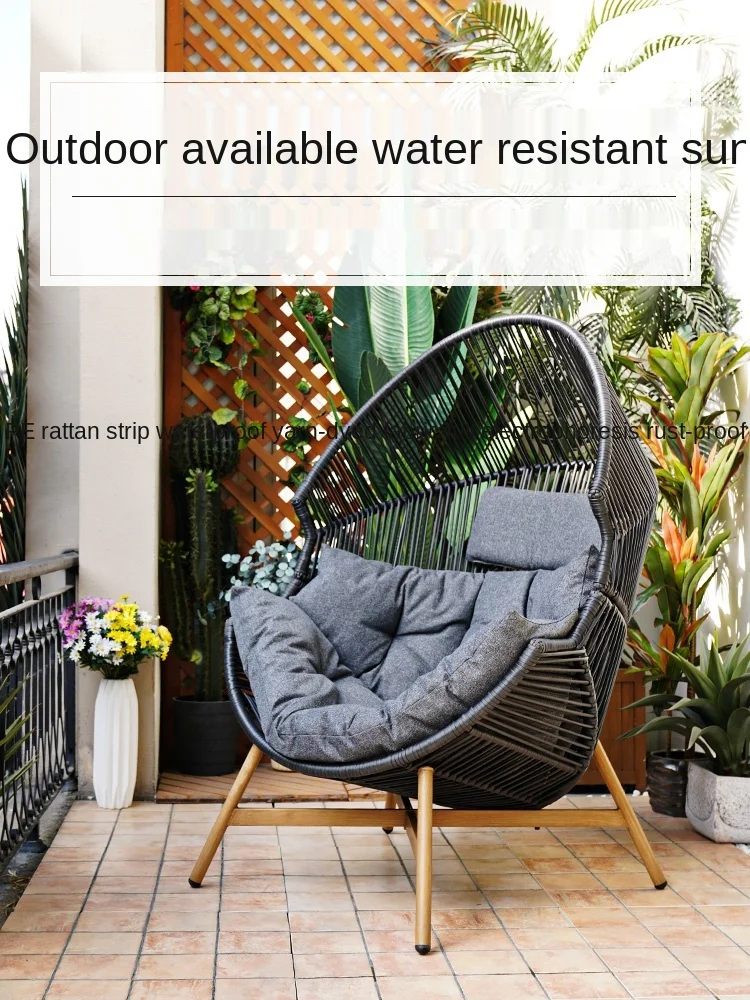 

Balcony Table and Chair Outdoor Rattan Chair Rattan Woven Chair Home Villa Garden Small Coffee Table
