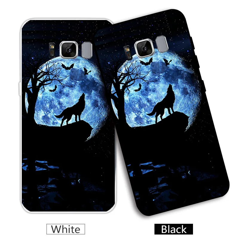 For samsung Galaxy S8 Cases G950F Cover 5.8'' Phone Soft TPU Silicone Fundas Lunar Coque Bags Black Shell Samsung | Мобильные