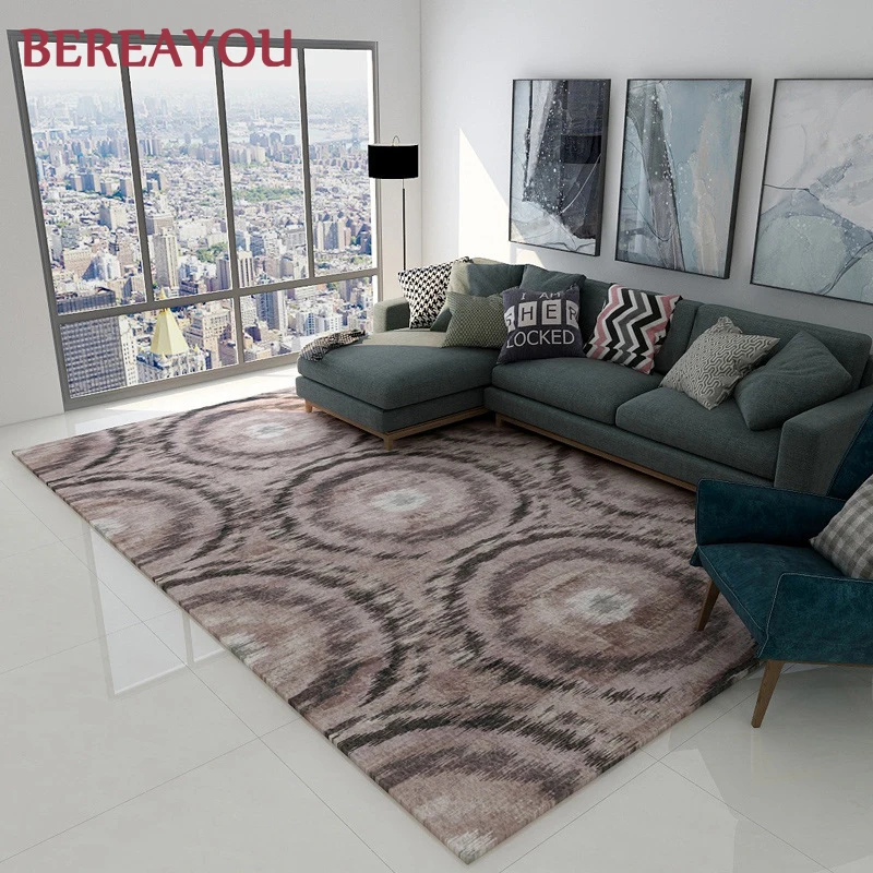 Европейские коврики геометрические абстрактные черные и белые для гостиной