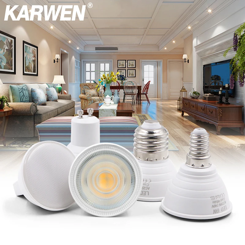 Светодиодная лампа KARWEN 6 Вт GU10 GU5.3 MR16 E27 E14 220 В|Светодиодные лампы и трубки| |