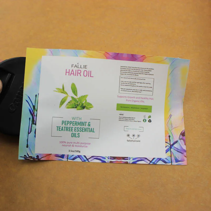 Индивидуальные роликовые этикетки OEM для горячего тиснения шампуня хорошее