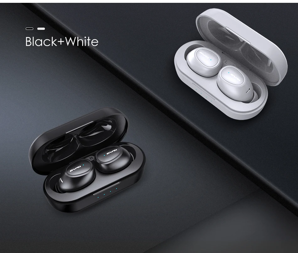 Наушники AWEI T6C TWS Bluetooth 5,0, настоящие беспроводные наушники, 3D стерео наушники для iPhone, Xiaomi, гарнитура с двойным микрофоном