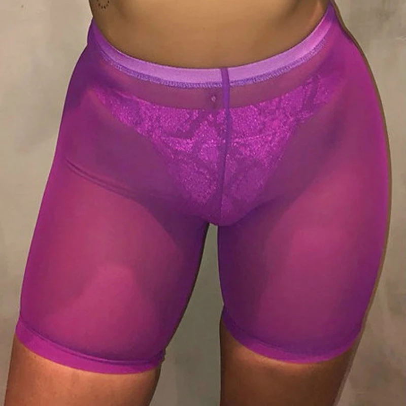 Женские сексуальные прозрачные сетчатые летние горячие короткие брюки