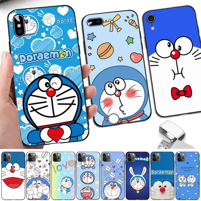 

Cute Cartoon Doraemon Phone Case for iphone 13 8 7 6 6S Plus X 5S SE 2020 XR 11 12mini pro XS MAX