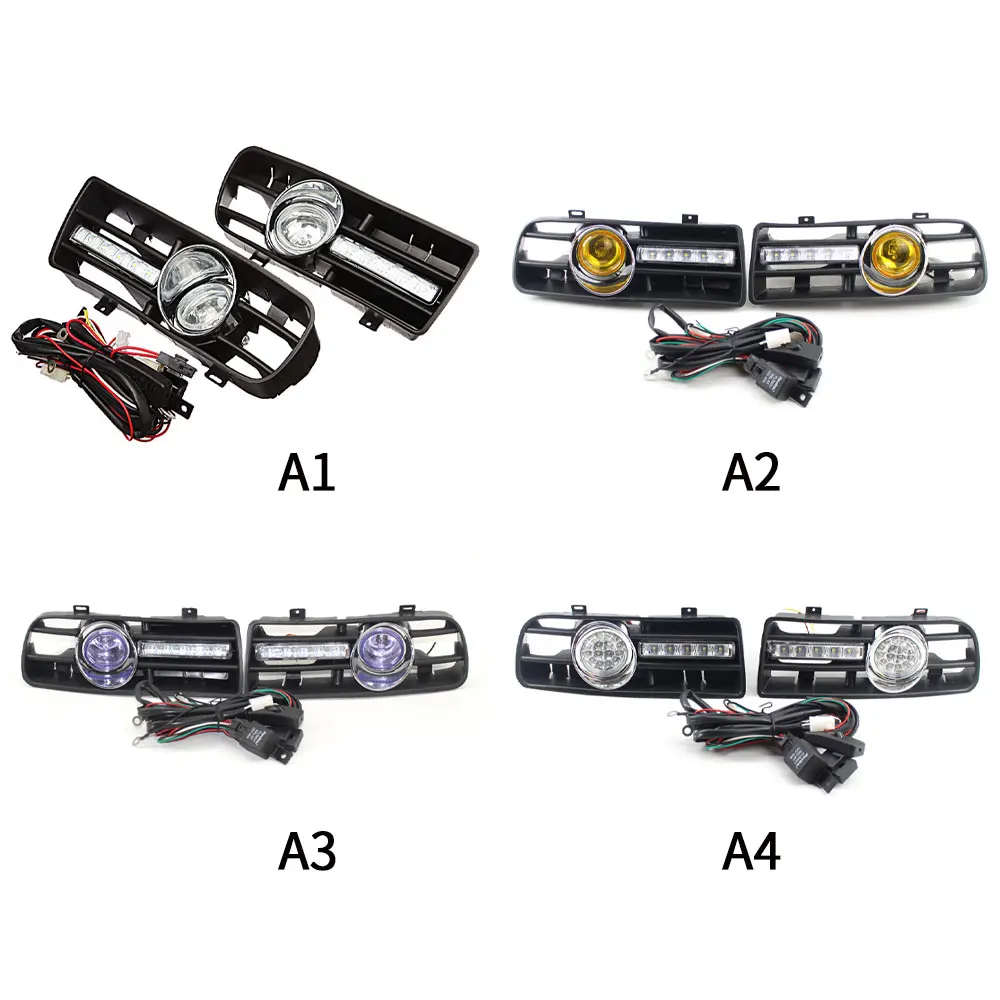 

2Pcs Car Headlight Fog Lights for Golf MK4 1997-2006 LED DRL Headlights Day Running Lights Fog Lamps NEW May19