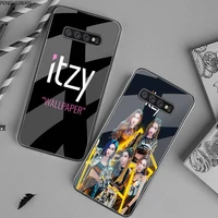 penghuwan kpop itzy phone case tempered glass for samsung s20 plus s7 s8 s9 s10 plus note 8 9 10 plus