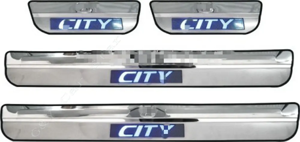 Накладка на порог двери из нержавеющей стали защитная накладка пороги для Honda City |