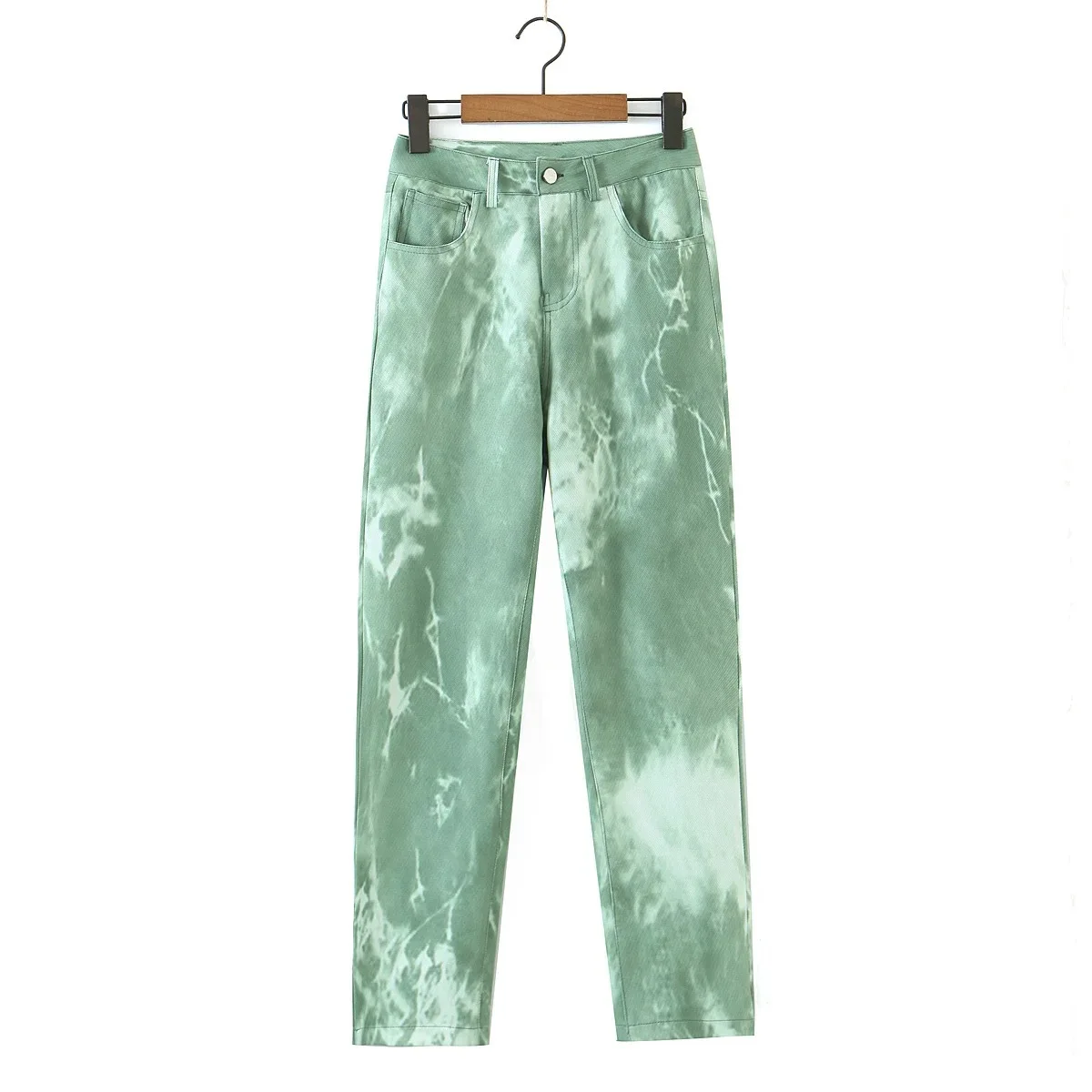 

2021 High Waist Straight Leg Tiedyed Women's Jeans