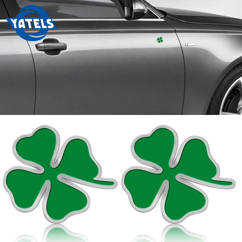 1 шт. 3D четырехлистного Клевера Металлический значок эмблема стикеры мотоцикл
