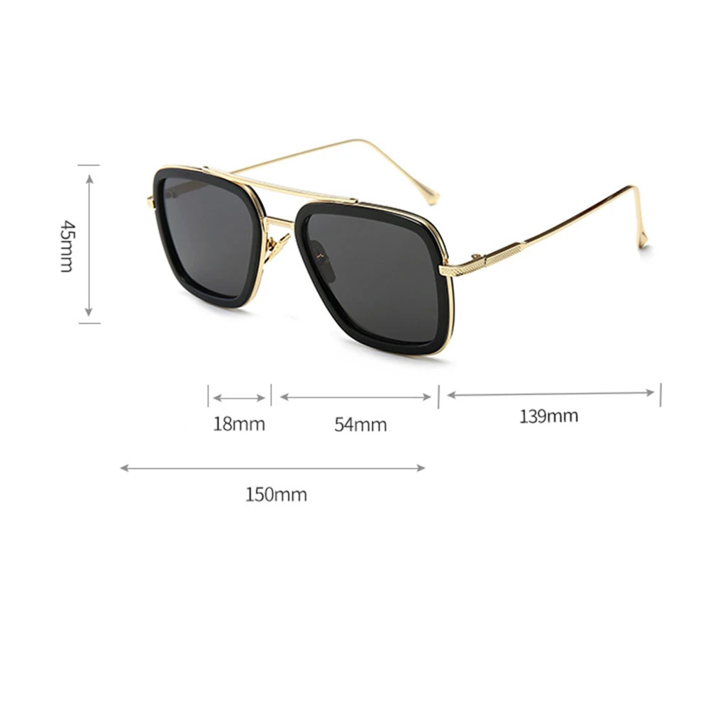 Роскошные модные Мстители Тони Старк стиль полета мужские солнцезащитные очки