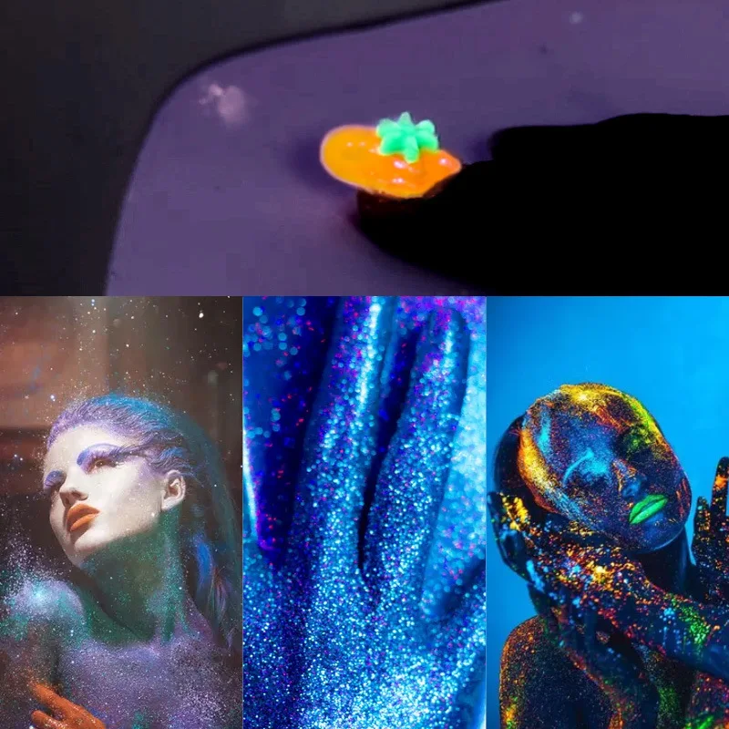 1 коробка флуоресцентный Пигментный Порошок для ногтей | Красота и здоровье