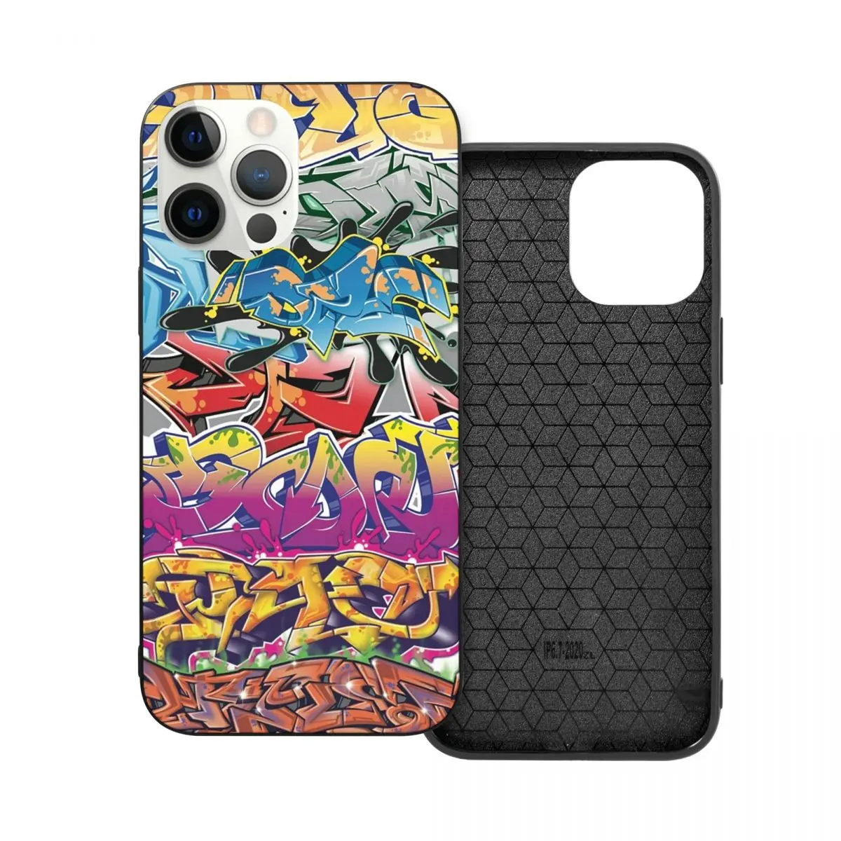 

Graffiti Montage PC Glass TPU Phone Bumper for iPhone 13 12 11 Xs Xr X Pro Max Mini 7 8 Se2 Plus 6 6S