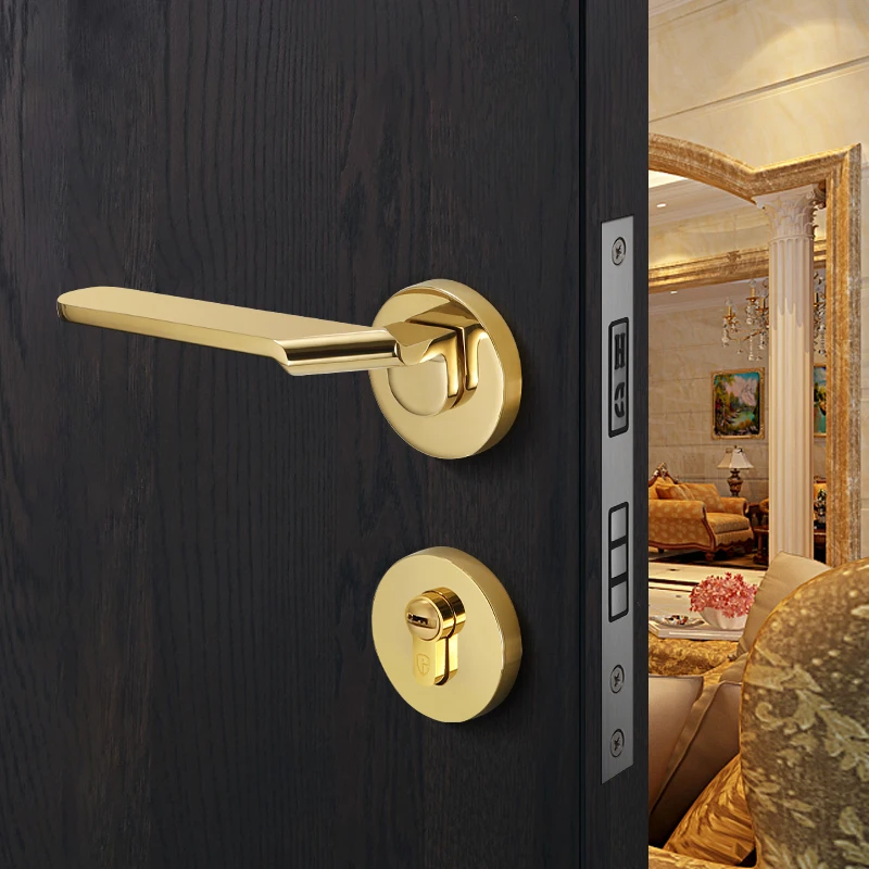 Золотые деревянные дверные замки Роскошные европейские американские