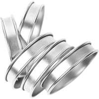 stainless steel double rolled rings english muffin rings english tart ring pie circle tarlet ring 8pcs