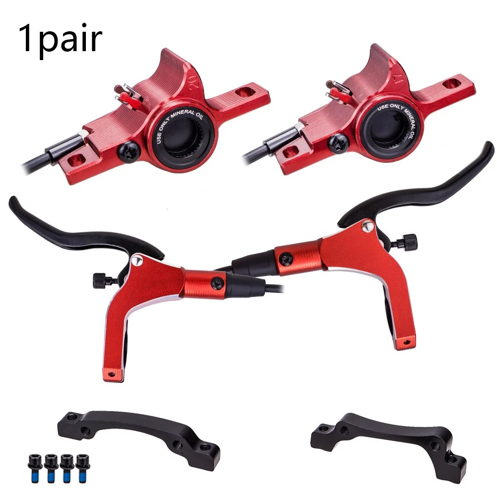 

Гидравлические дисковые тормоза с крепежным адаптером из алюминиевого сплава, двухсторонние тормозные рычаги для велосипеда, черные велос...